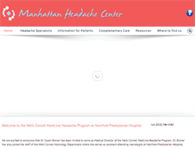 Tablet Screenshot of manhattanheadachecenter.com